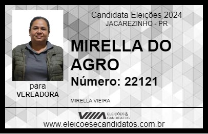 Candidato MIRELLA DO AGRO 2024 - JACAREZINHO - Eleições