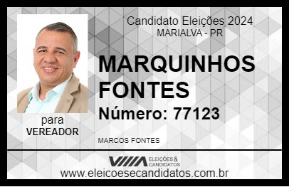 Candidato MARQUINHOS FONTES 2024 - MARIALVA - Eleições