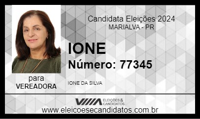 Candidato IONE 2024 - MARIALVA - Eleições