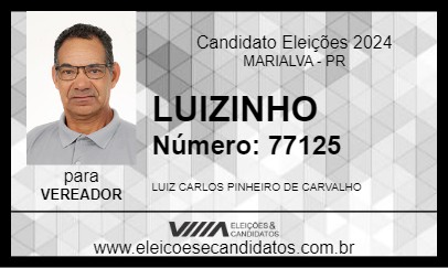 Candidato LUIZINHO 2024 - MARIALVA - Eleições