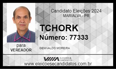 Candidato TCHORK 2024 - MARIALVA - Eleições