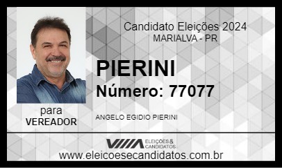 Candidato PIERINI 2024 - MARIALVA - Eleições