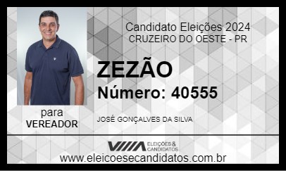 Candidato ZEZÃO 2024 - CRUZEIRO DO OESTE - Eleições