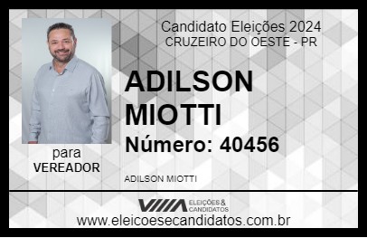 Candidato MIOTTI 2024 - CRUZEIRO DO OESTE - Eleições