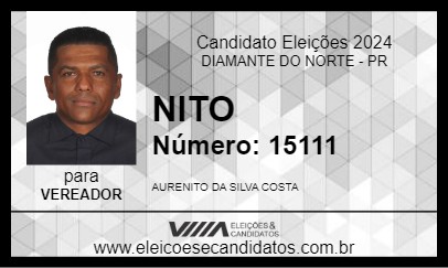 Candidato NITO 2024 - DIAMANTE DO NORTE - Eleições