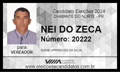 Candidato NEI DO ZECA 2024 - DIAMANTE DO NORTE - Eleições