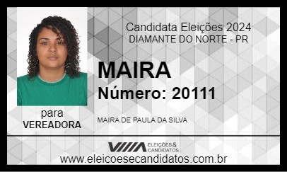 Candidato MAIRA 2024 - DIAMANTE DO NORTE - Eleições