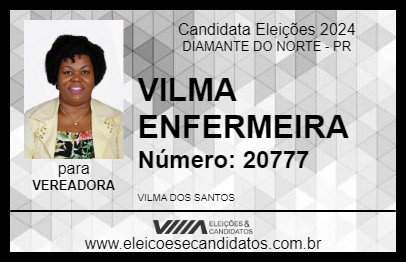 Candidato VILMA 2024 - DIAMANTE DO NORTE - Eleições