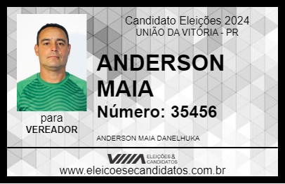 Candidato ANDERSON MAIA 2024 - UNIÃO DA VITÓRIA - Eleições