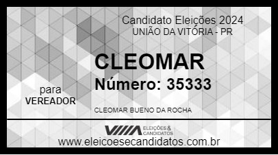 Candidato CLEOMAR 2024 - UNIÃO DA VITÓRIA - Eleições