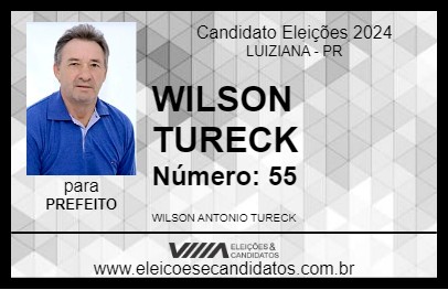 Candidato WILSON TURECK 2024 - LUIZIANA - Eleições