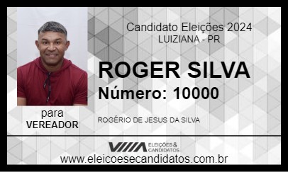 Candidato ROGER SILVA 2024 - LUIZIANA - Eleições