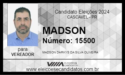 Candidato MADSON 2024 - CASCAVEL - Eleições