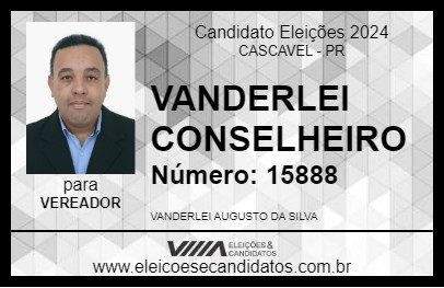 Candidato VANDERLEI CONSELHEIRO 2024 - CASCAVEL - Eleições