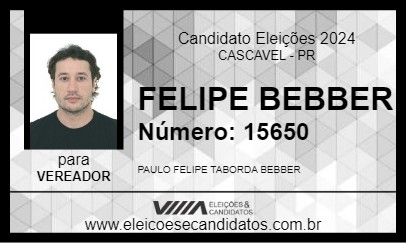 Candidato FELIPE BEBBER 2024 - CASCAVEL - Eleições