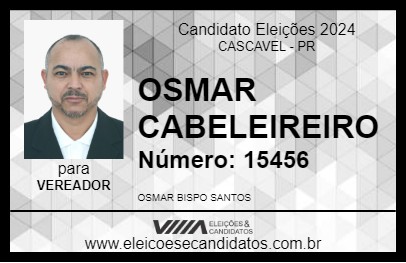 Candidato OSMAR CABELEIREIRO 2024 - CASCAVEL - Eleições