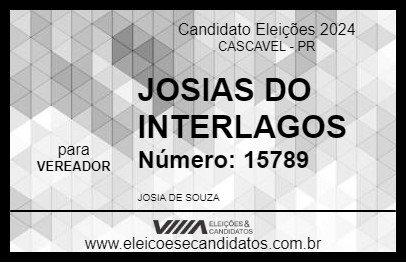 Candidato JOSIAS DO INTERLAGOS 2024 - CASCAVEL - Eleições