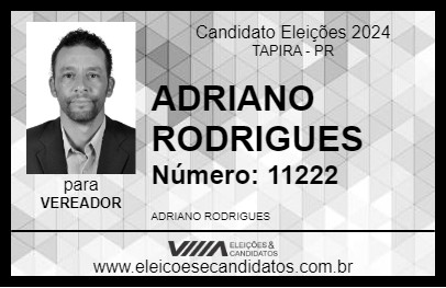 Candidato ADRIANO RODRIGUES 2024 - TAPIRA - Eleições