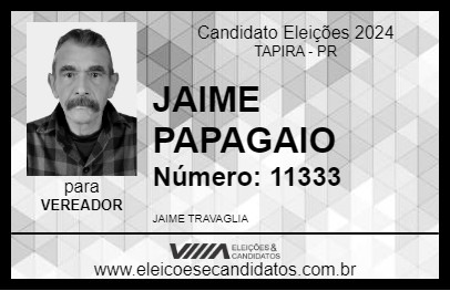 Candidato JAIME PAPAGAIO 2024 - TAPIRA - Eleições