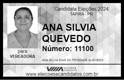 Candidato ANA SILVIA QUEVEDO 2024 - TAPIRA - Eleições