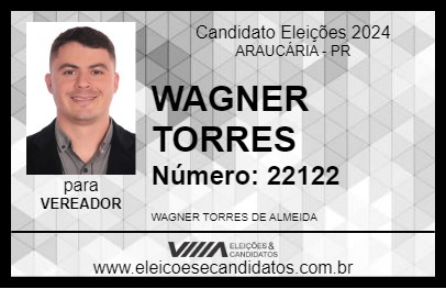 Candidato WAGNER TORRES 2024 - ARAUCÁRIA - Eleições