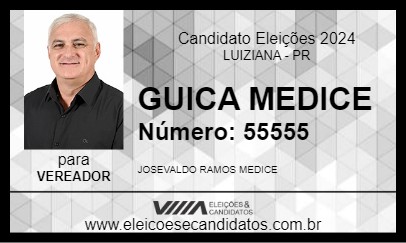 Candidato GUICA MEDICE 2024 - LUIZIANA - Eleições