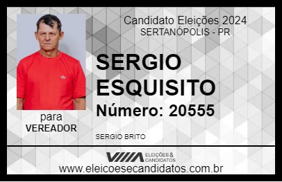 Candidato SERGIO ESQUISITO 2024 - SERTANÓPOLIS - Eleições