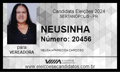 Candidato NEUSINHA 2024 - SERTANÓPOLIS - Eleições