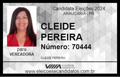 Candidato CLEIDE PEREIRA 2024 - ARAUCÁRIA - Eleições