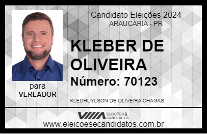 Candidato KLEBER DE OLIVEIRA 2024 - ARAUCÁRIA - Eleições