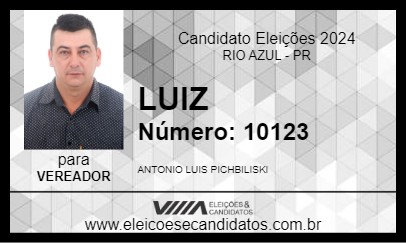 Candidato LUIZ 2024 - RIO AZUL - Eleições