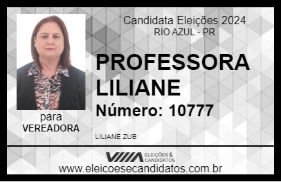 Candidato PROFESSORA LILIANE 2024 - RIO AZUL - Eleições