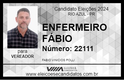 Candidato ENFERMEIRO FÁBIO 2024 - RIO AZUL - Eleições