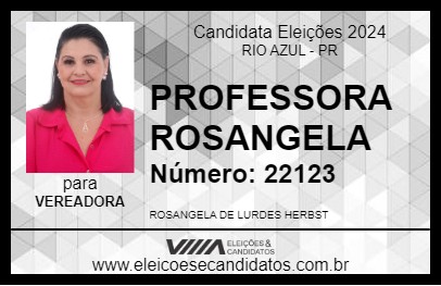 Candidato PROFESSORA ROSANGELA 2024 - RIO AZUL - Eleições