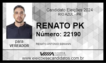 Candidato RENATO PK 2024 - RIO AZUL - Eleições