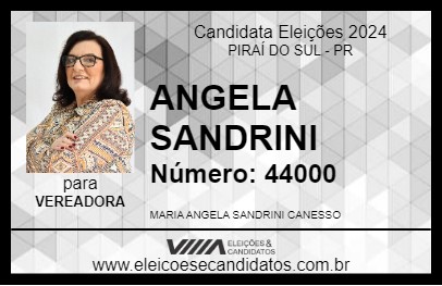 Candidato ANGELA SANDRINI 2024 - PIRAÍ DO SUL - Eleições