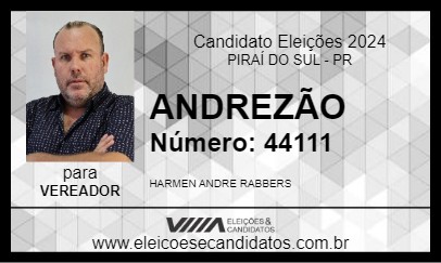 Candidato ANDREZÃO 2024 - PIRAÍ DO SUL - Eleições