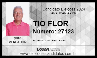 Candidato TIO FLOR 2024 - ARAUCÁRIA - Eleições