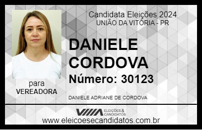 Candidato DANIELE CORDOVA 2024 - UNIÃO DA VITÓRIA - Eleições