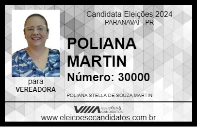 Candidato POLIANA MARTIN 2024 - PARANAVAÍ - Eleições