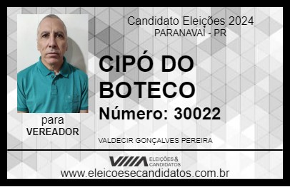 Candidato CIPÓ DO BOTECO 2024 - PARANAVAÍ - Eleições