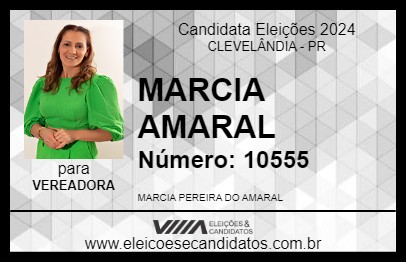 Candidato MARCIA AMARAL 2024 - CLEVELÂNDIA - Eleições