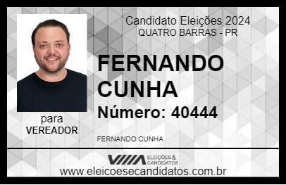 Candidato FERNANDO CUNHA 2024 - QUATRO BARRAS - Eleições