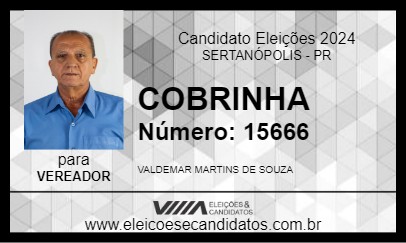 Candidato COBRINHA 2024 - SERTANÓPOLIS - Eleições