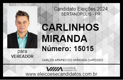 Candidato CARLINHOS MIRANDA 2024 - SERTANÓPOLIS - Eleições