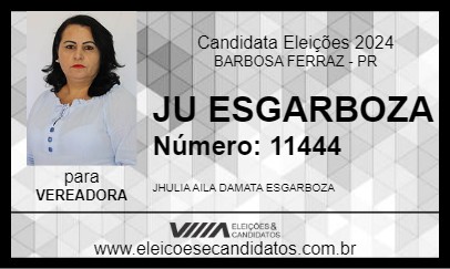 Candidato JU ESGARBOZA 2024 - BARBOSA FERRAZ - Eleições