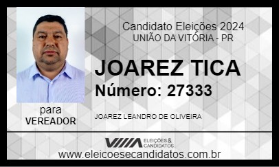 Candidato JOAREZ TICA 2024 - UNIÃO DA VITÓRIA - Eleições