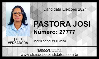 Candidato PASTORA JOSI 2024 - UNIÃO DA VITÓRIA - Eleições