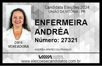 Candidato ENFERMEIRA ANDRÉA 2024 - UNIÃO DA VITÓRIA - Eleições