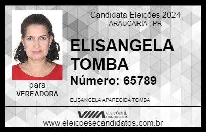 Candidato ELISANGELA TOMBA 2024 - ARAUCÁRIA - Eleições